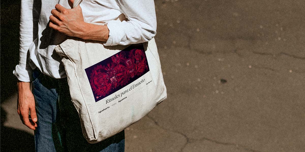 Branding bolsa de manta para artistas